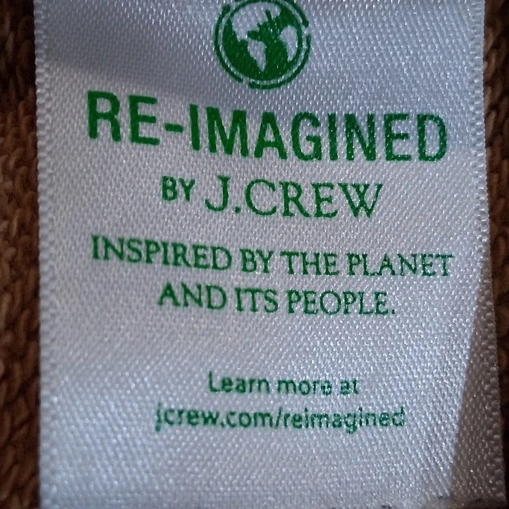 Y2K J. Crew‎ Garment-dyed french terry crewneck sweatshirt Camel  Mens MT - Picture 3 of 14